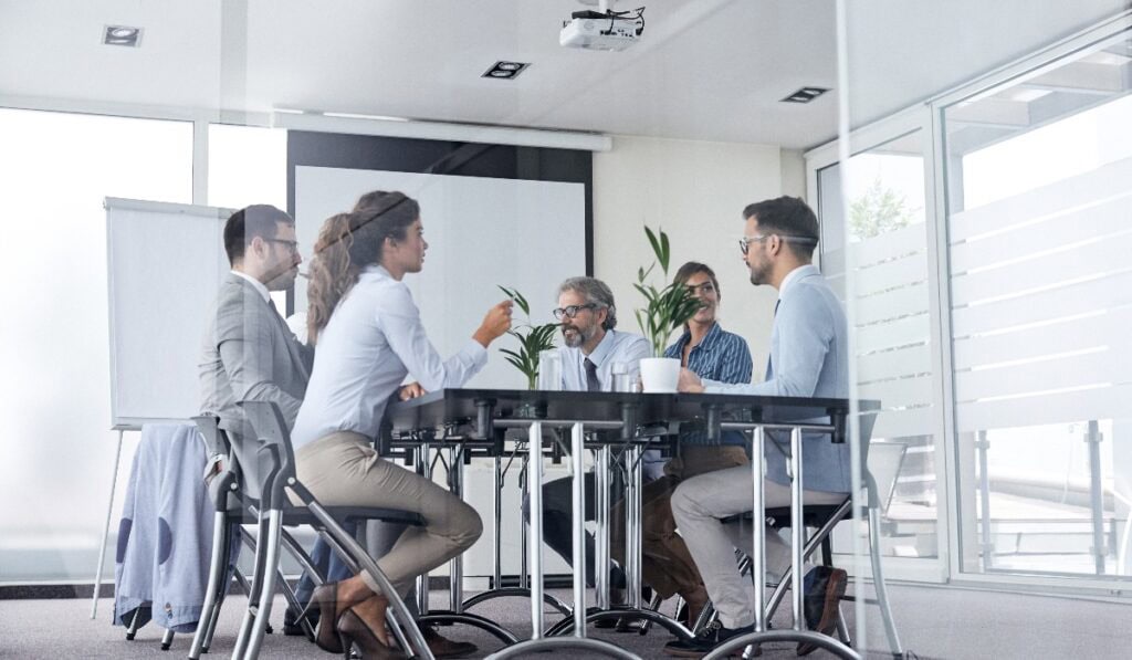 Geschäftstreffen Bürokonferenz Team Teamarbeit